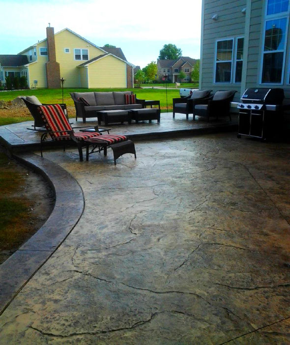 Stamped concrete patios in columbus Ohio