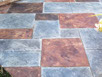 Sidewalk slate stamped concrete